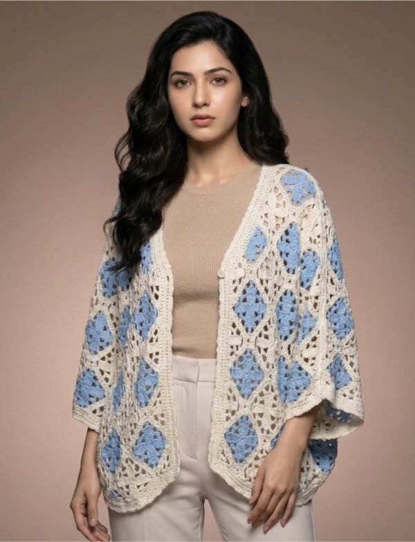 Crochet Diamond Motif Cardigan