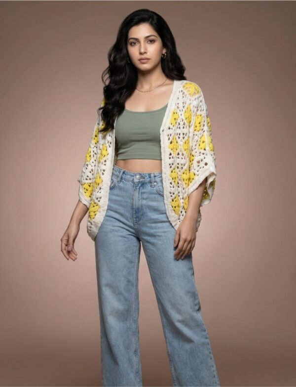 Crochet Diamond Motif Cardigan