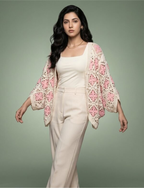 Crochet Diamond Motif Cardigan